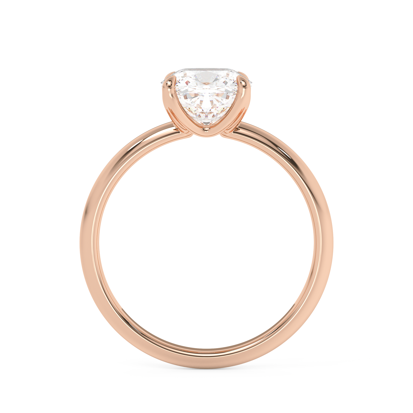 Emerald Solitaire Lab Grown Diamond Engagement Ring