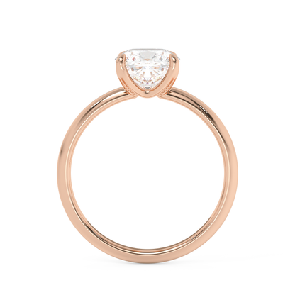 Emerald Solitaire Lab Grown Diamond Engagement Ring