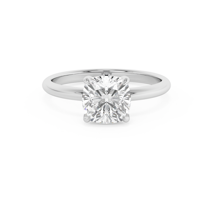 Emerald Solitaire Lab Grown Diamond Engagement Ring
