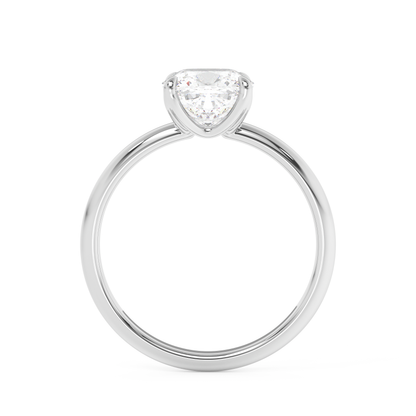 Emerald Solitaire Lab Grown Diamond Engagement Ring