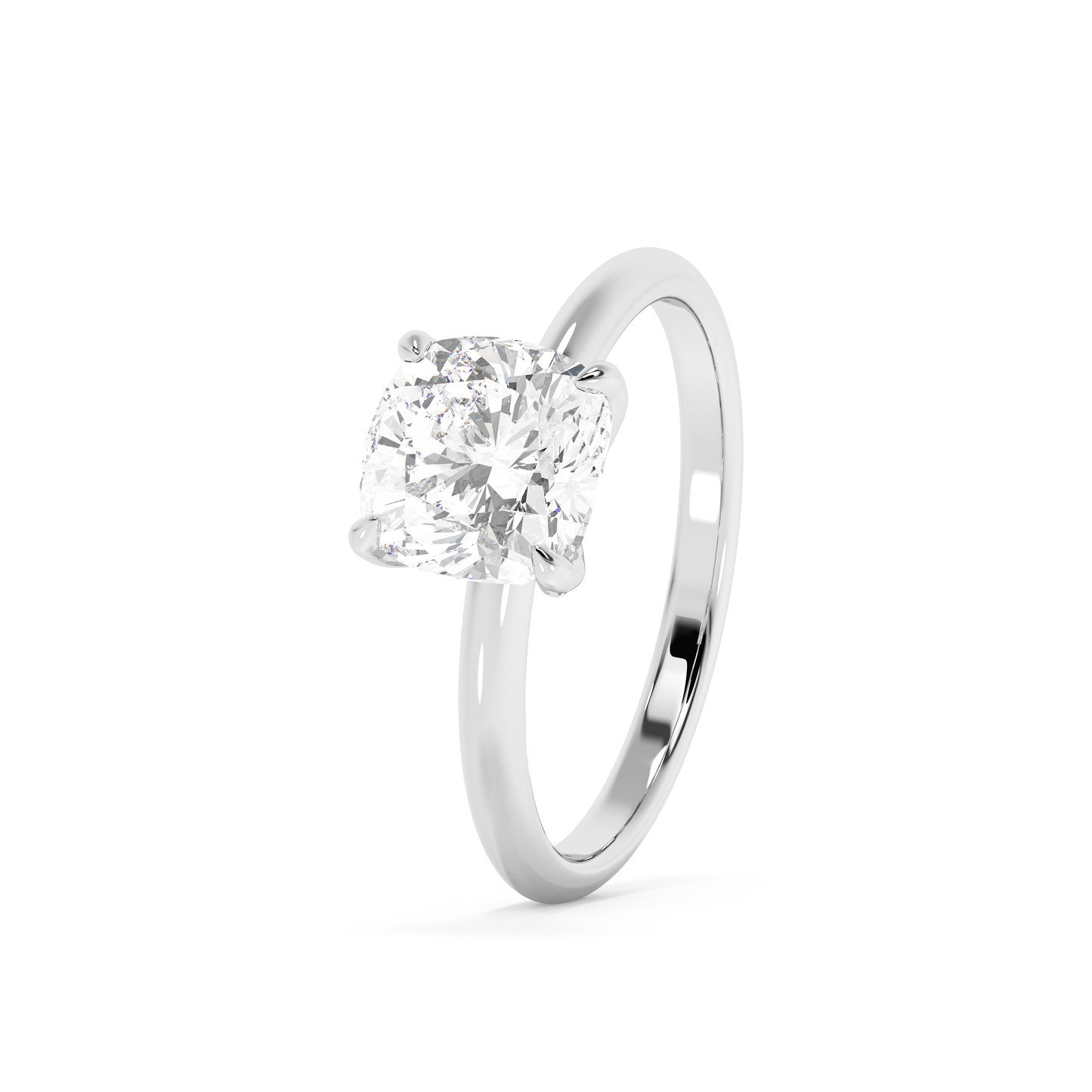 Emerald Solitaire Lab Grown Diamond Engagement Ring