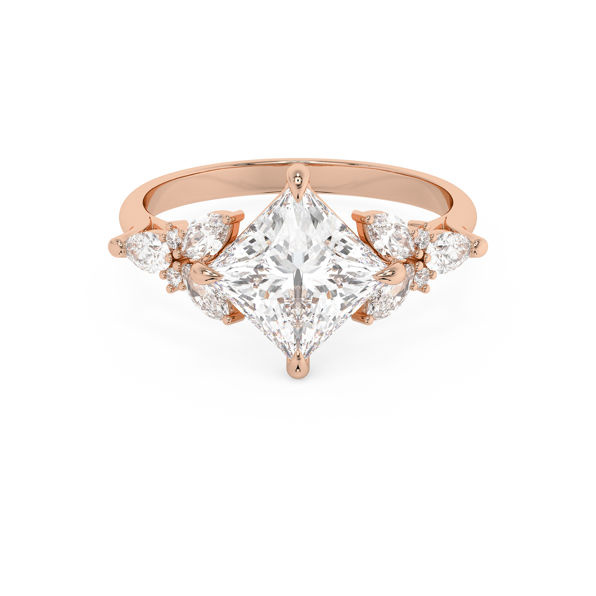 Emerald Solitaire Lab Grown Diamond Engagement Ring