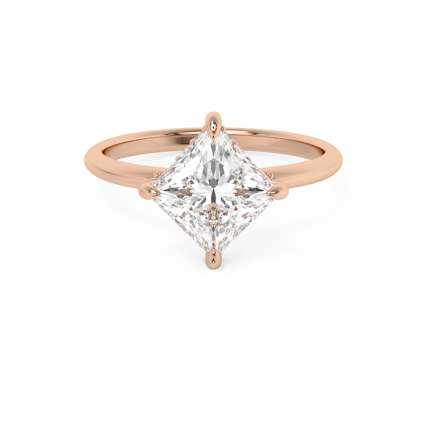 Emerald Solitaire Lab Grown Diamond Engagement Ring