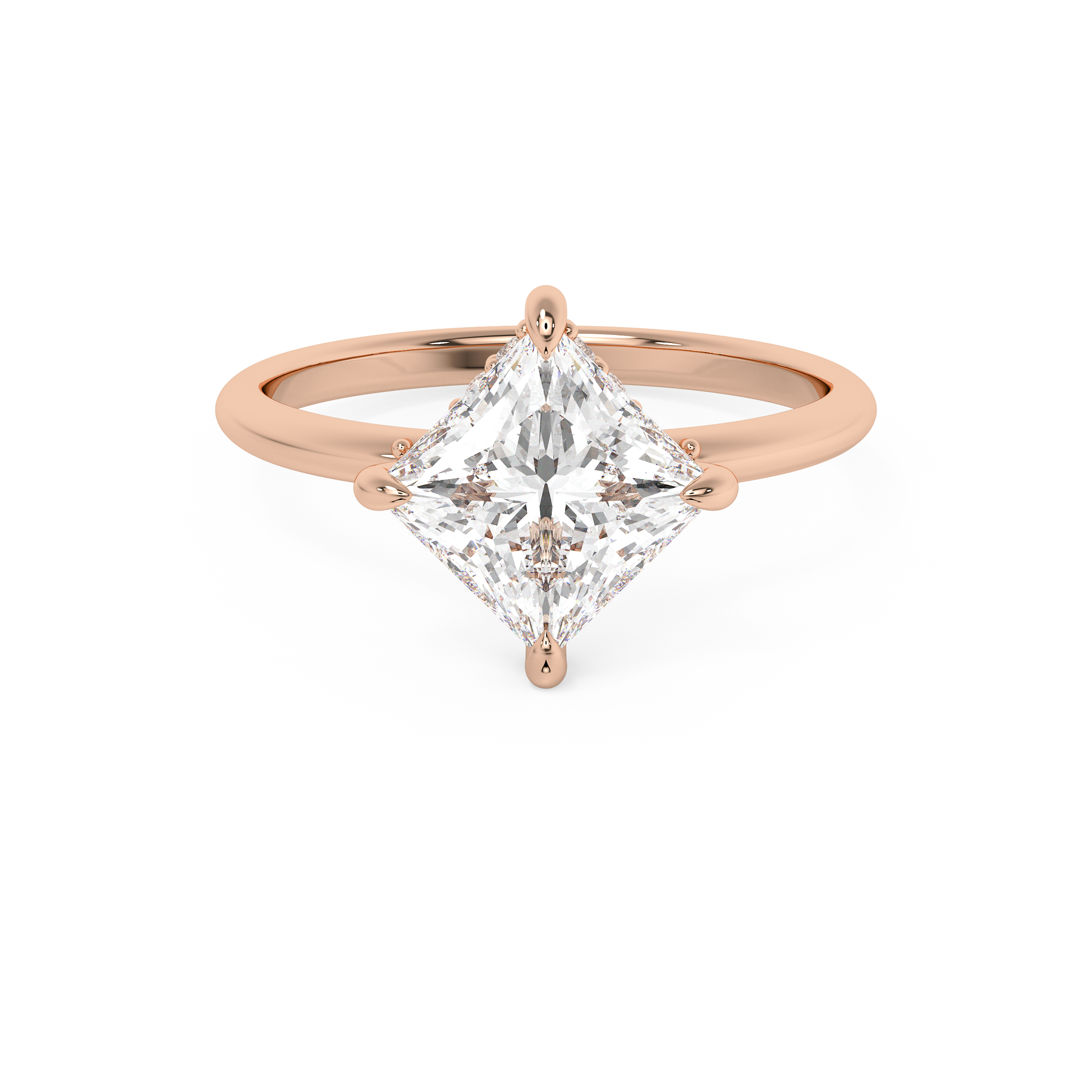 Emerald Solitaire Lab Grown Diamond Engagement Ring