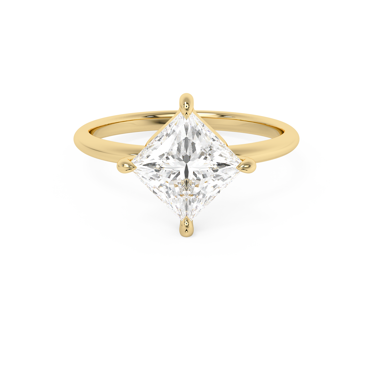 Emerald Solitaire Lab Grown Diamond Engagement Ring