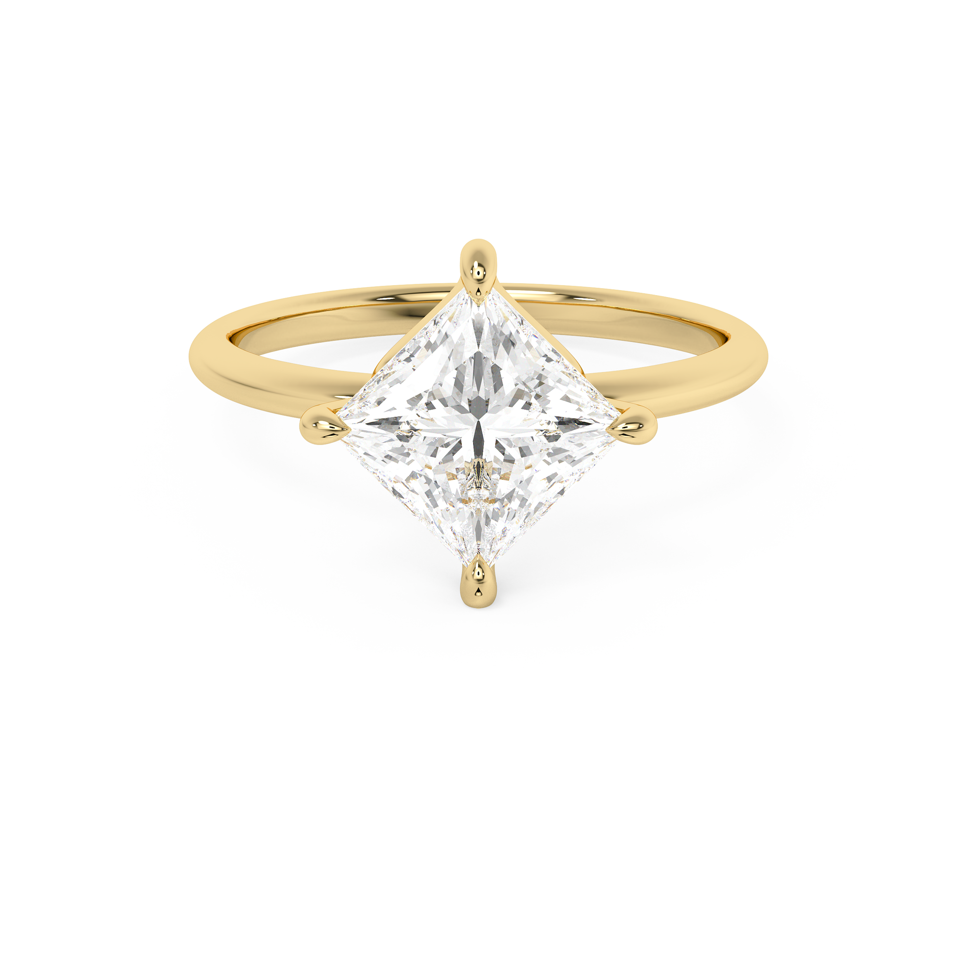 Emerald Solitaire Lab Grown Diamond Engagement Ring