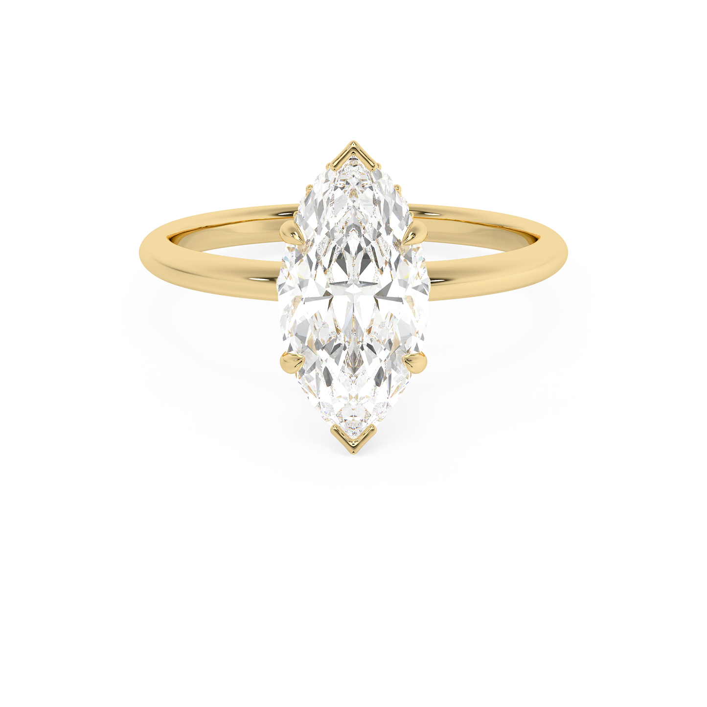 Emerald Solitaire Lab Grown Diamond Engagement Ring