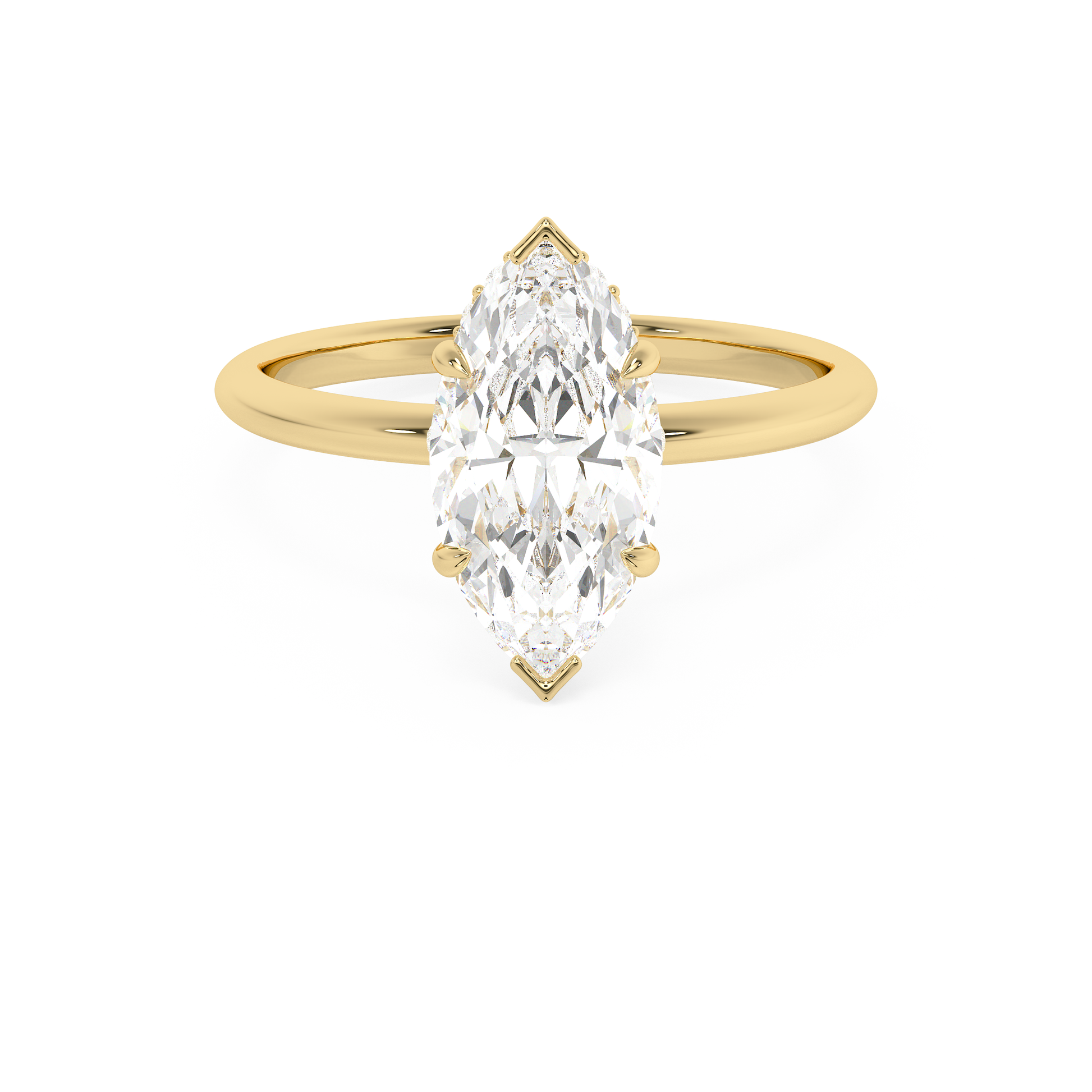 Emerald Solitaire Lab Grown Diamond Engagement Ring