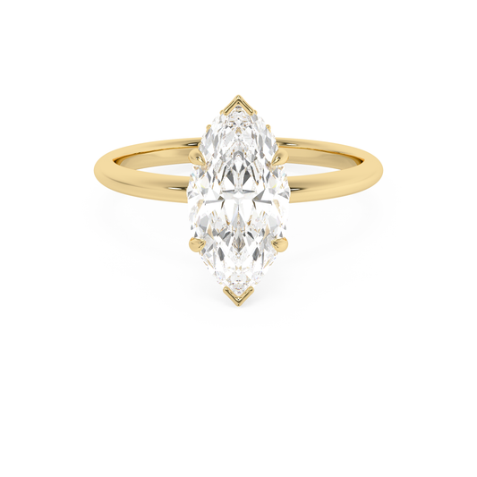 Emerald Solitaire Lab Grown Diamond Engagement Ring
