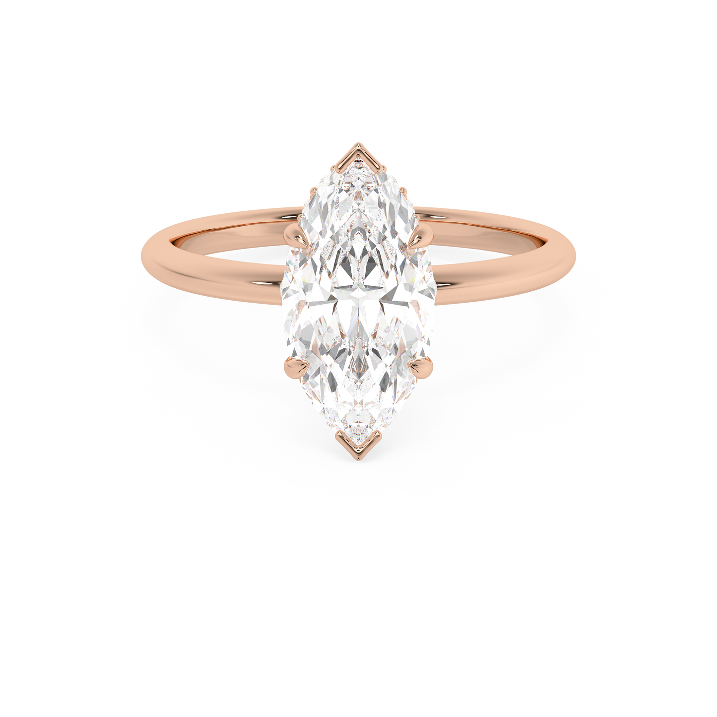 Emerald Solitaire Lab Grown Diamond Engagement Ring