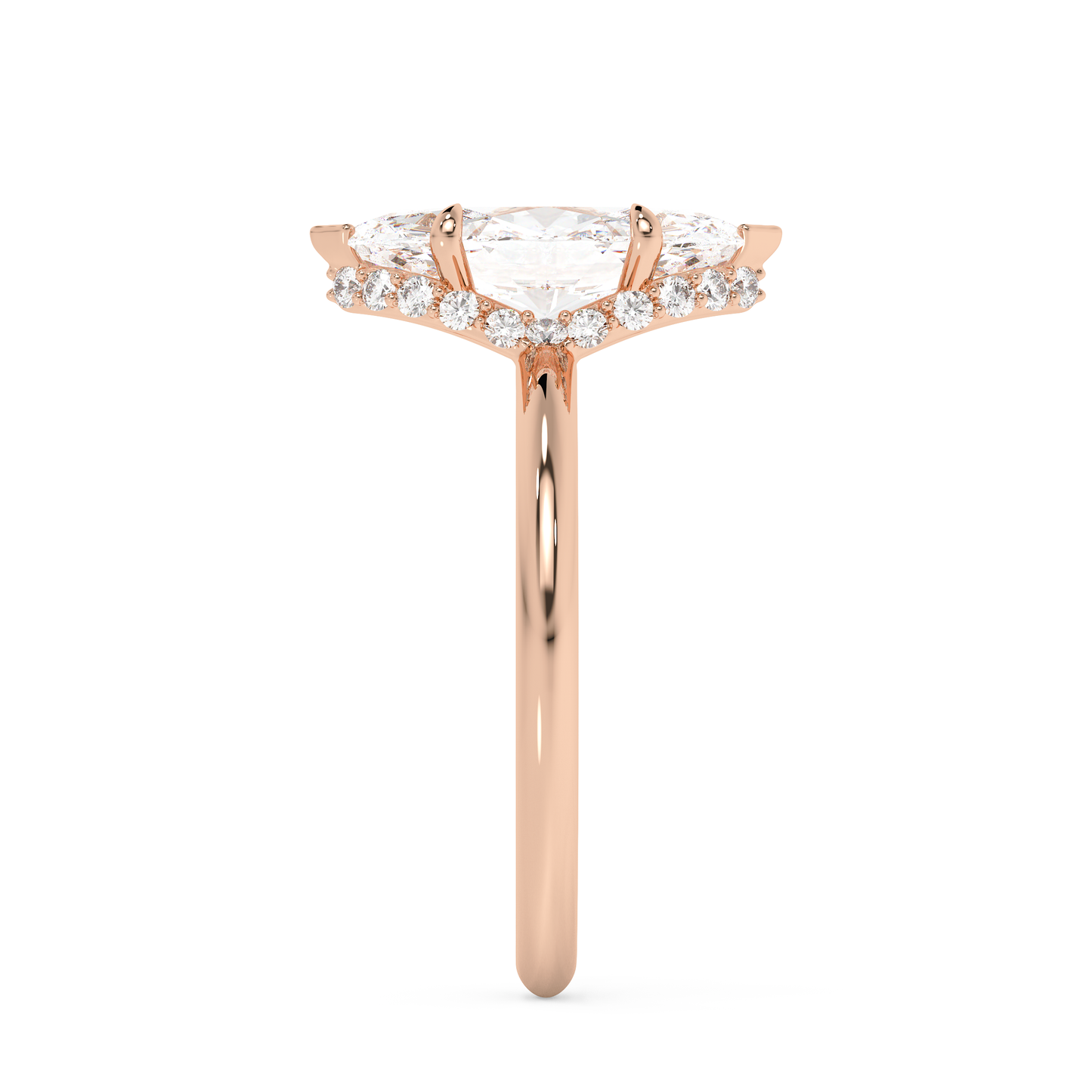 Emerald Solitaire Lab Grown Diamond Engagement Ring