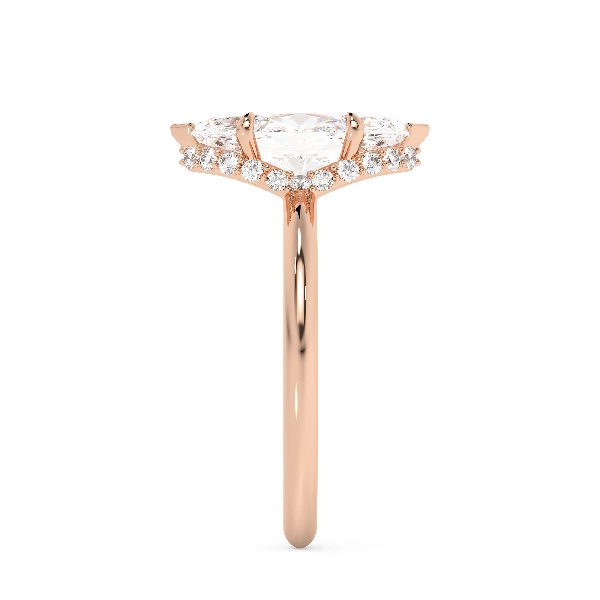 Emerald Solitaire Lab Grown Diamond Engagement Ring