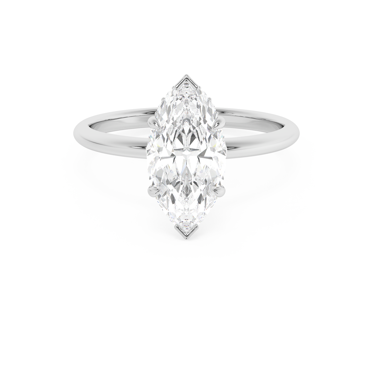 Emerald Solitaire Lab Grown Diamond Engagement Ring