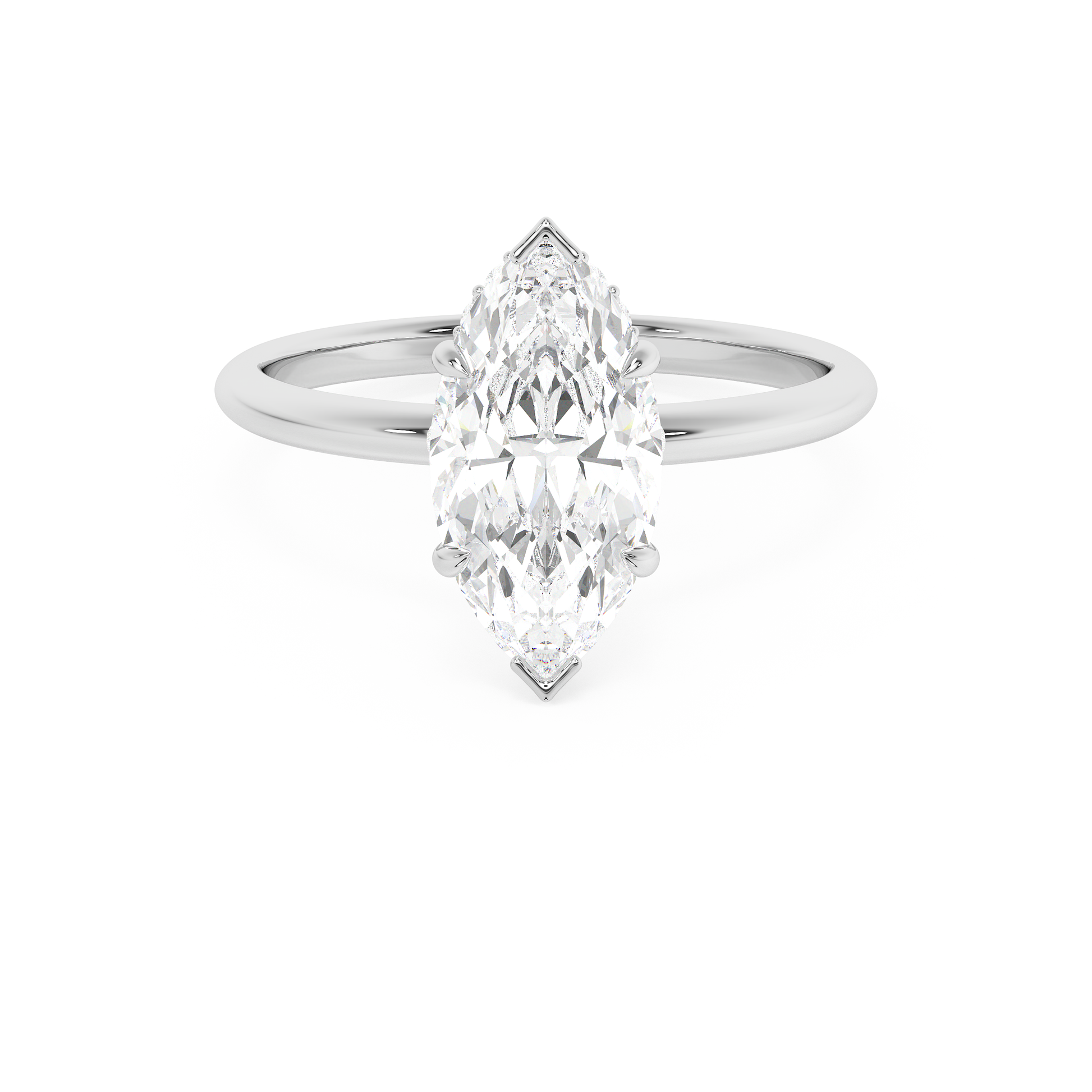 Emerald Solitaire Lab Grown Diamond Engagement Ring