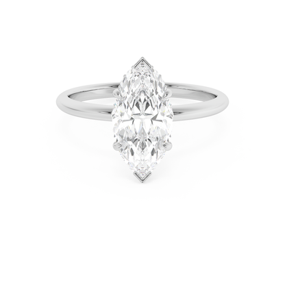 Emerald Solitaire Lab Grown Diamond Engagement Ring
