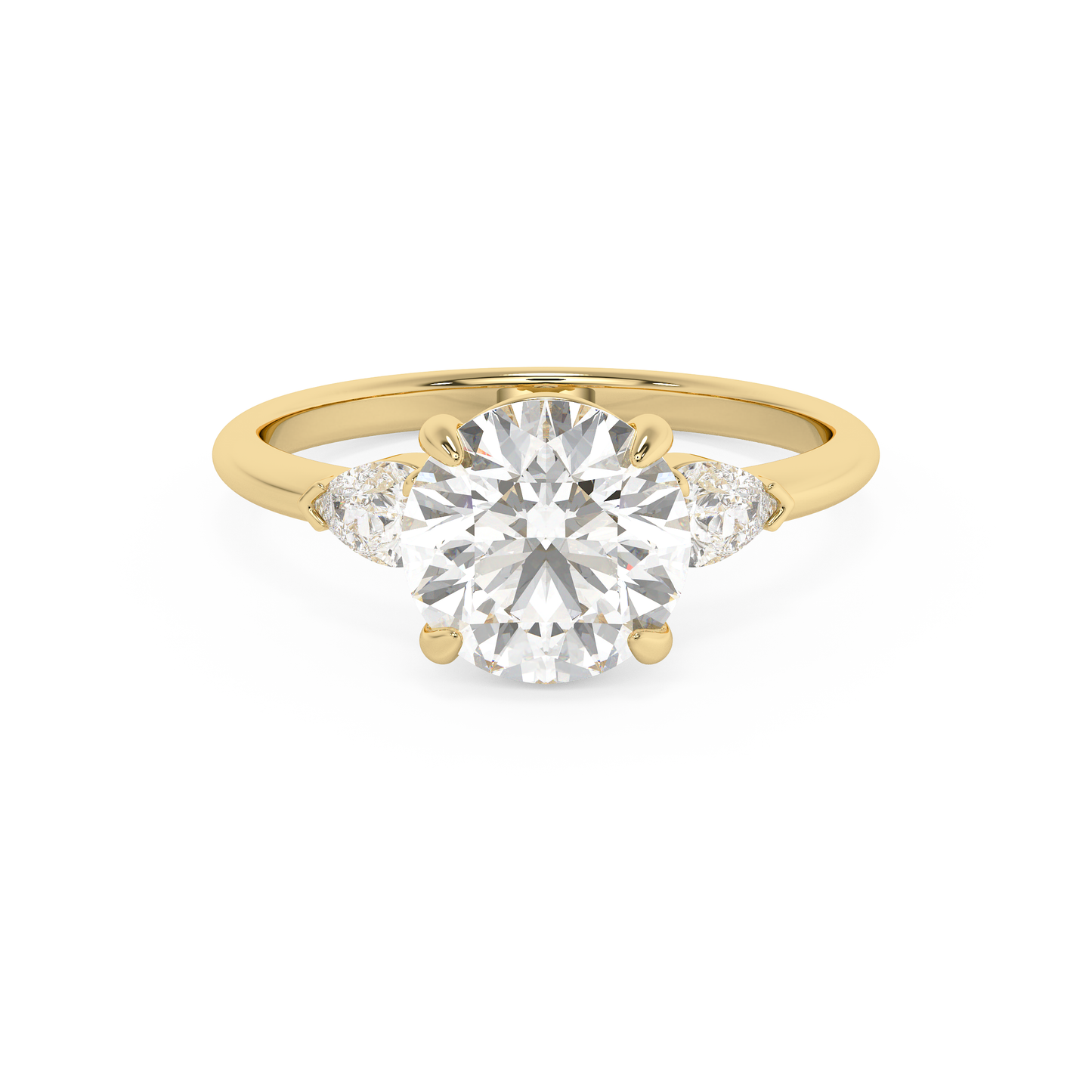 Emerald Solitaire Lab Grown Diamond Engagement Ring