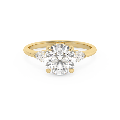 Emerald Solitaire Lab Grown Diamond Engagement Ring