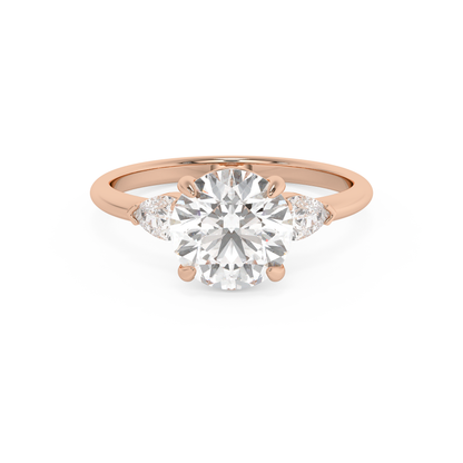 Emerald Solitaire Lab Grown Diamond Engagement Ring