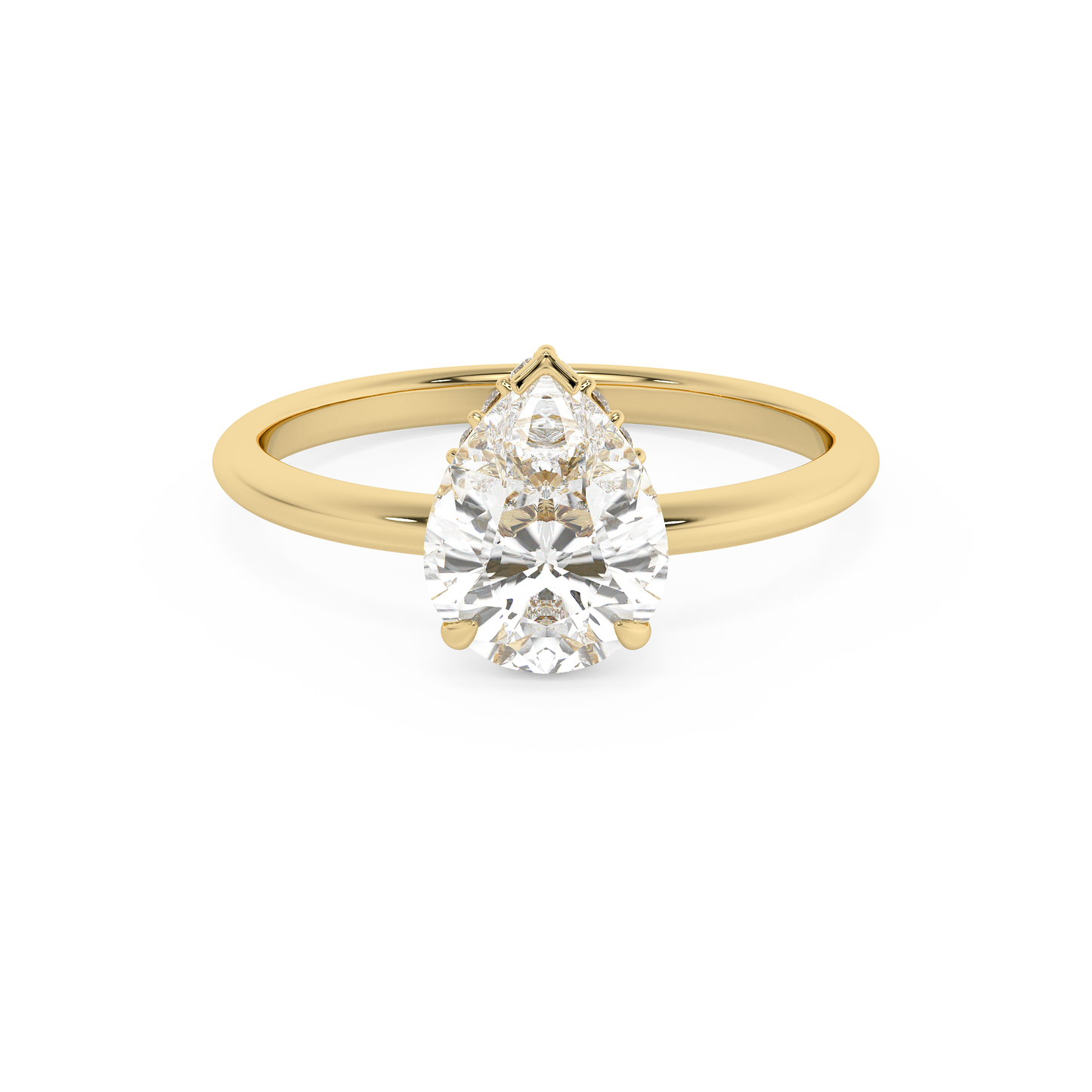 Emerald Solitaire Lab Grown Diamond Engagement Ring