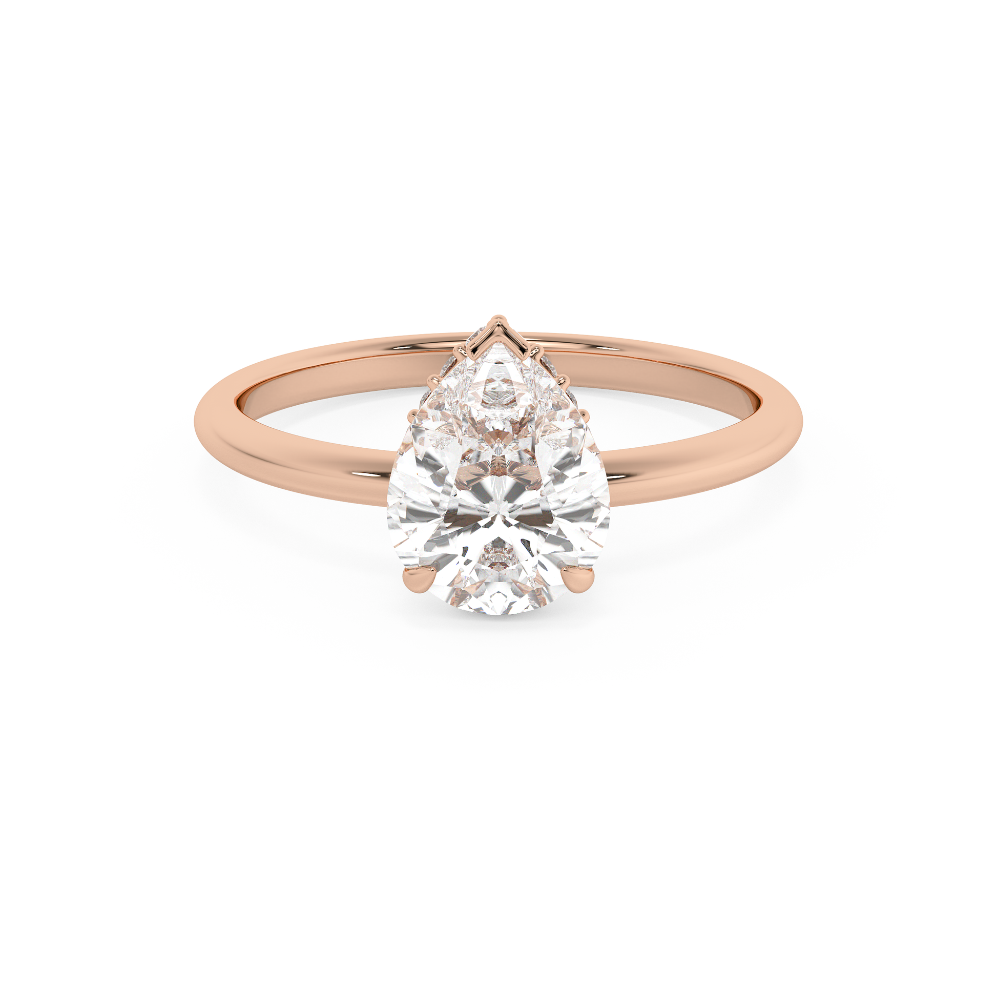 Emerald Solitaire Lab Grown Diamond Engagement Ring