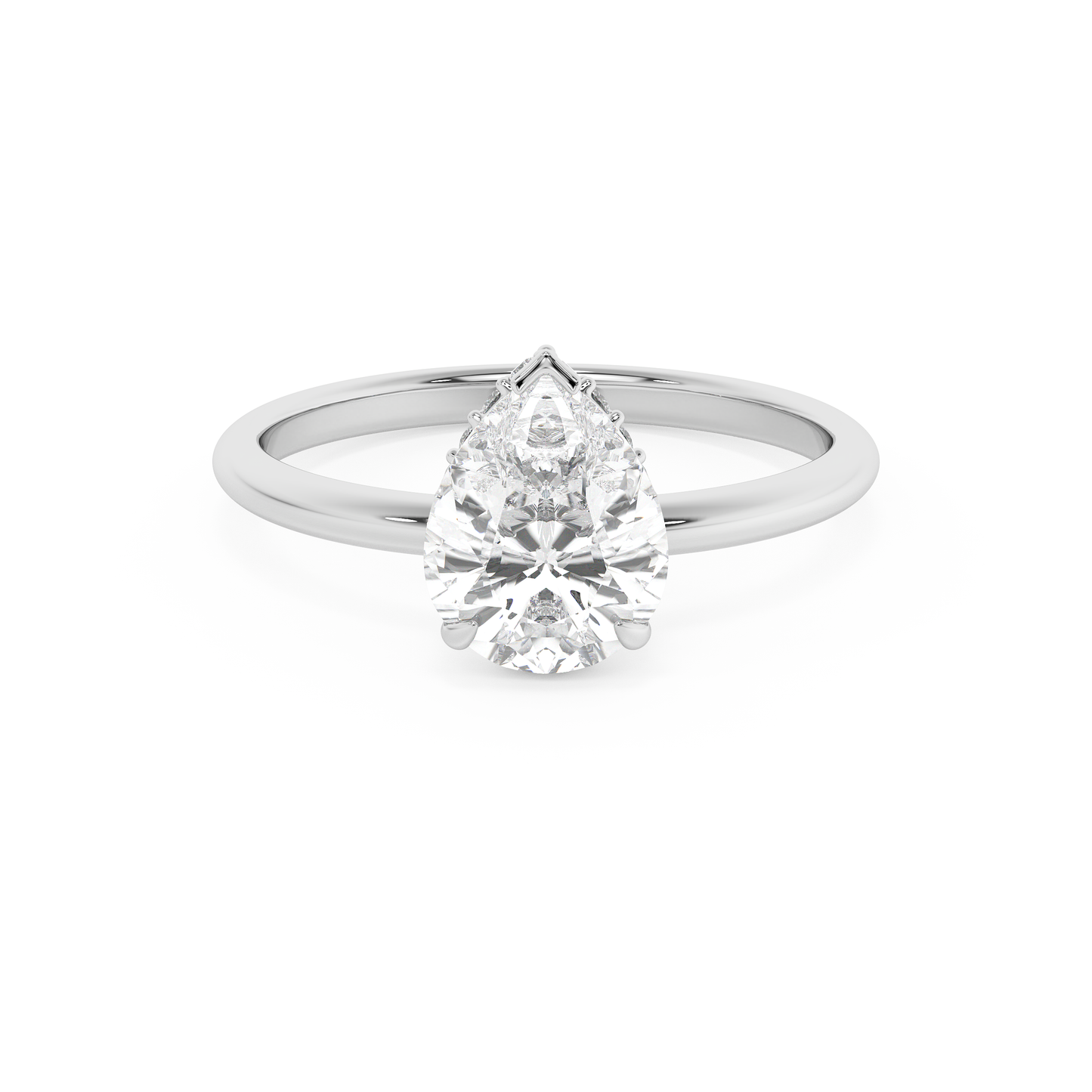 Emerald Solitaire Lab Grown Diamond Engagement Ring