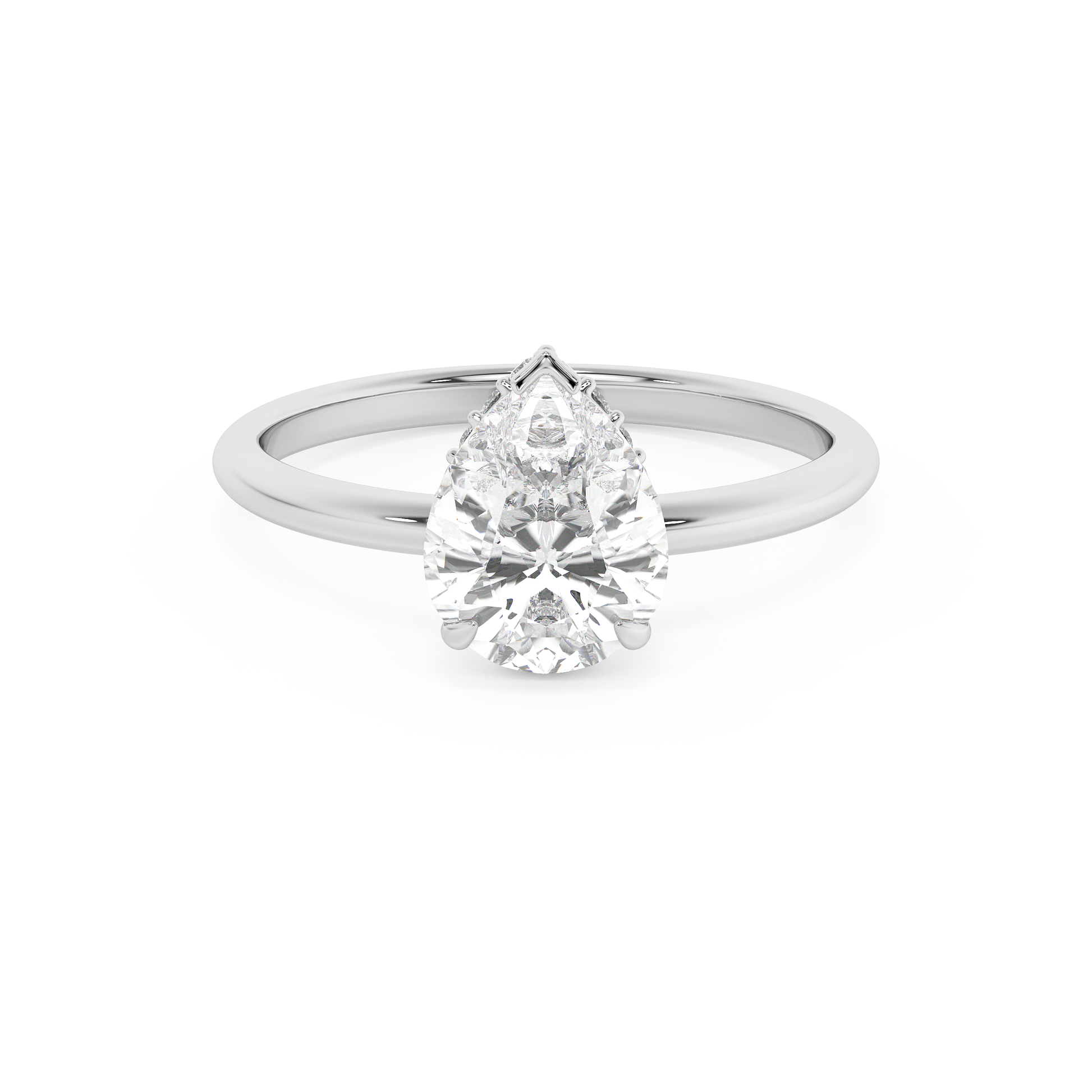 Emerald Solitaire Lab Grown Diamond Engagement Ring
