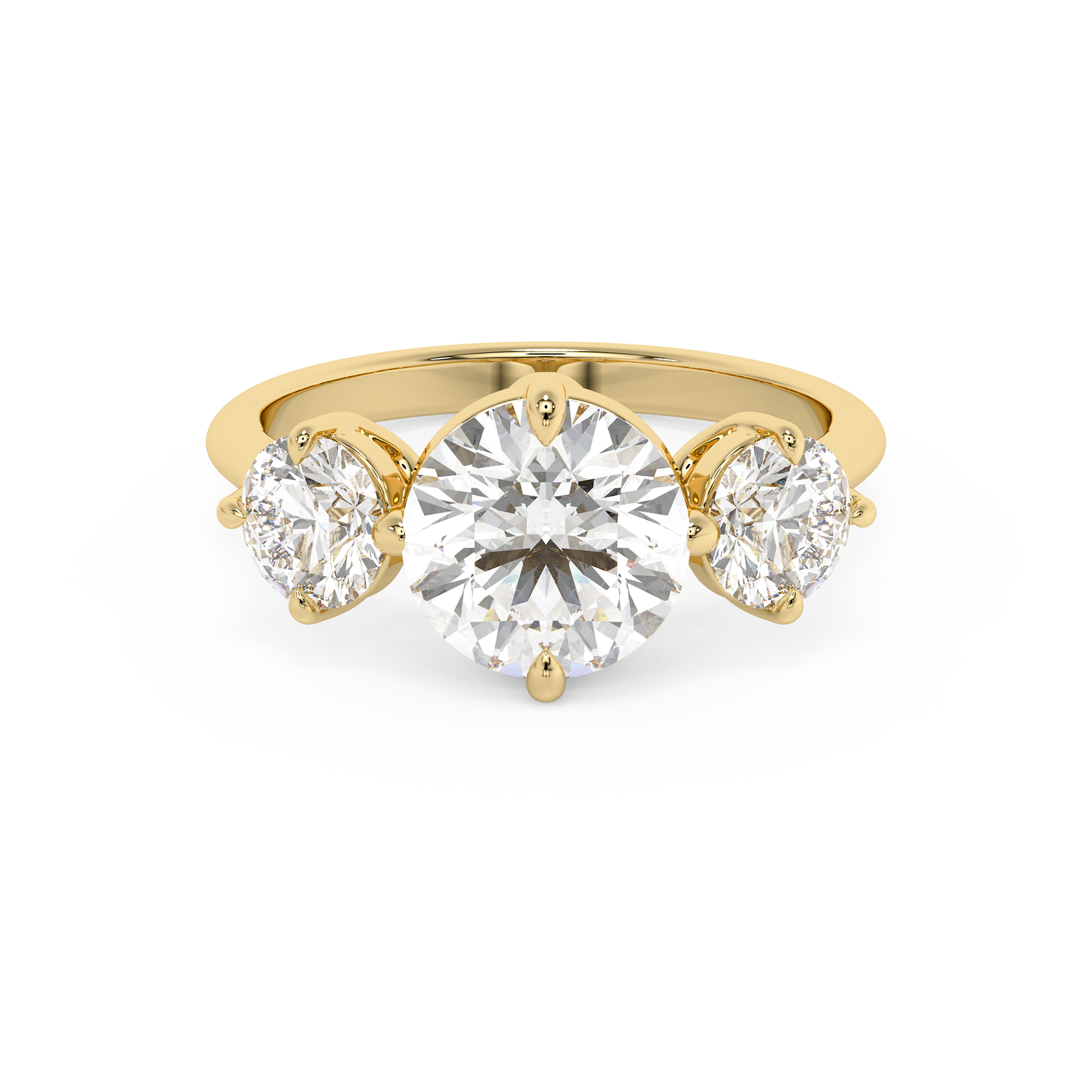 Emerald Solitaire Lab Grown Diamond Engagement Ring
