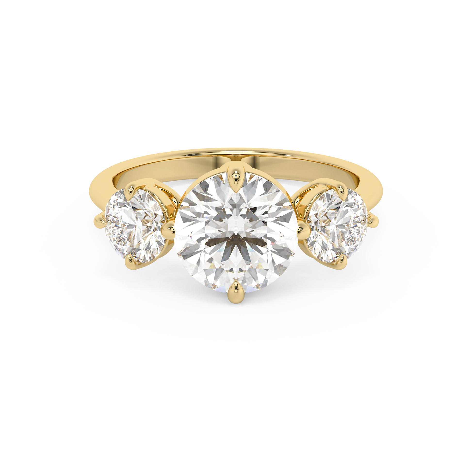 Emerald Solitaire Lab Grown Diamond Engagement Ring