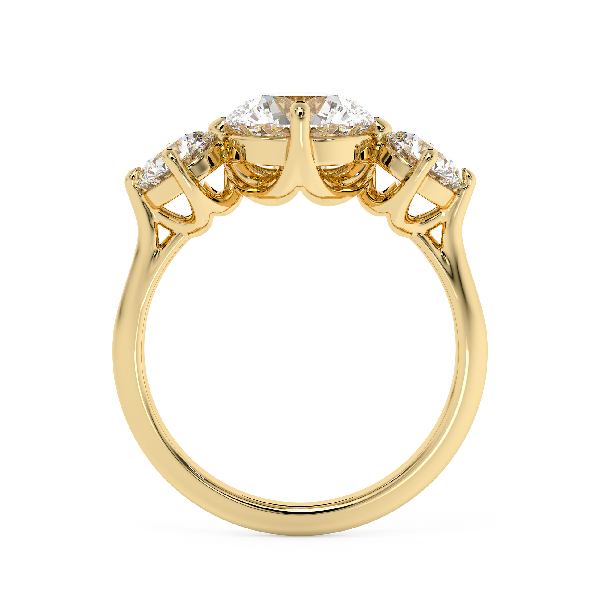 Emerald Solitaire Lab Grown Diamond Engagement Ring