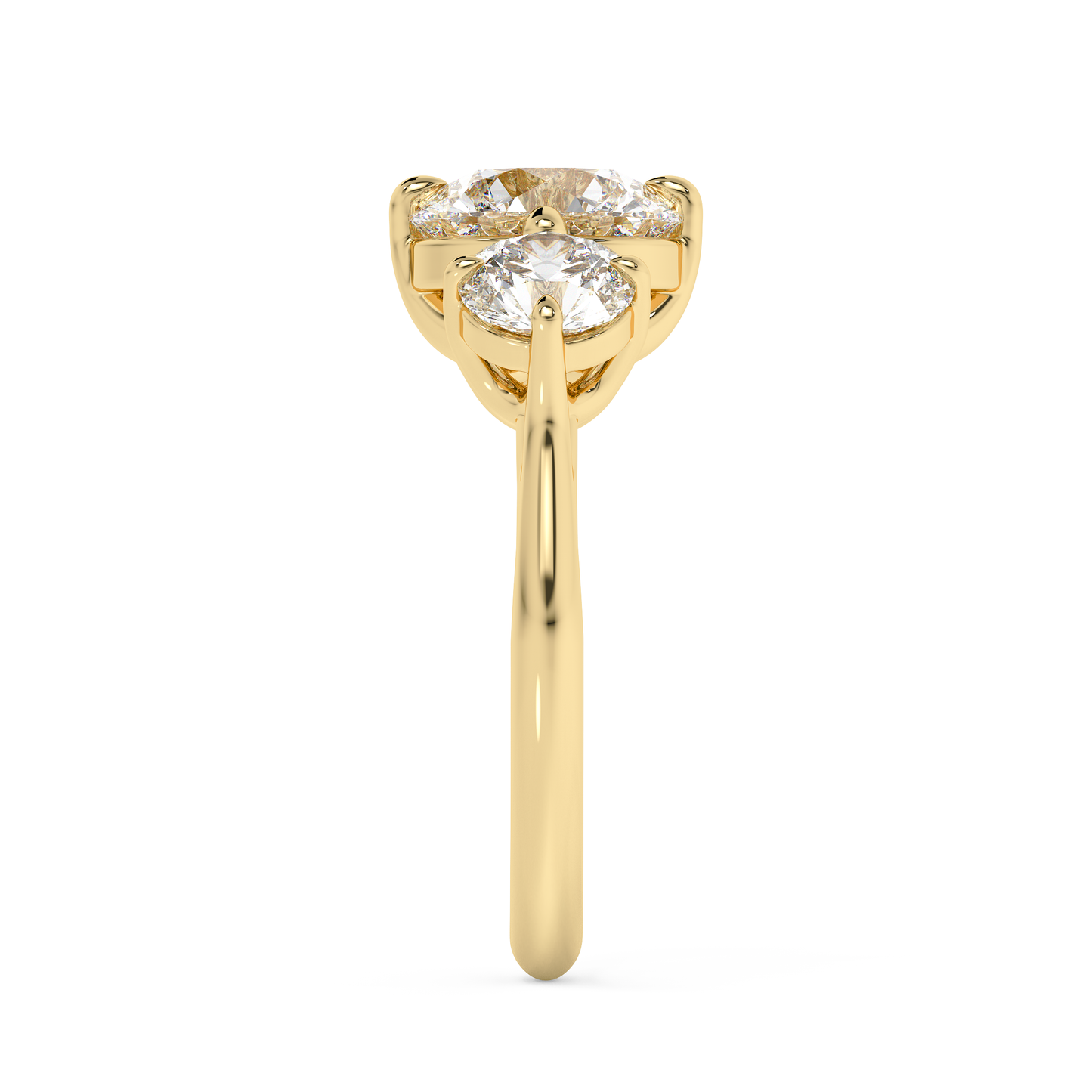 Emerald Solitaire Lab Grown Diamond Engagement Ring