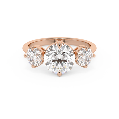 Emerald Solitaire Lab Grown Diamond Engagement Ring