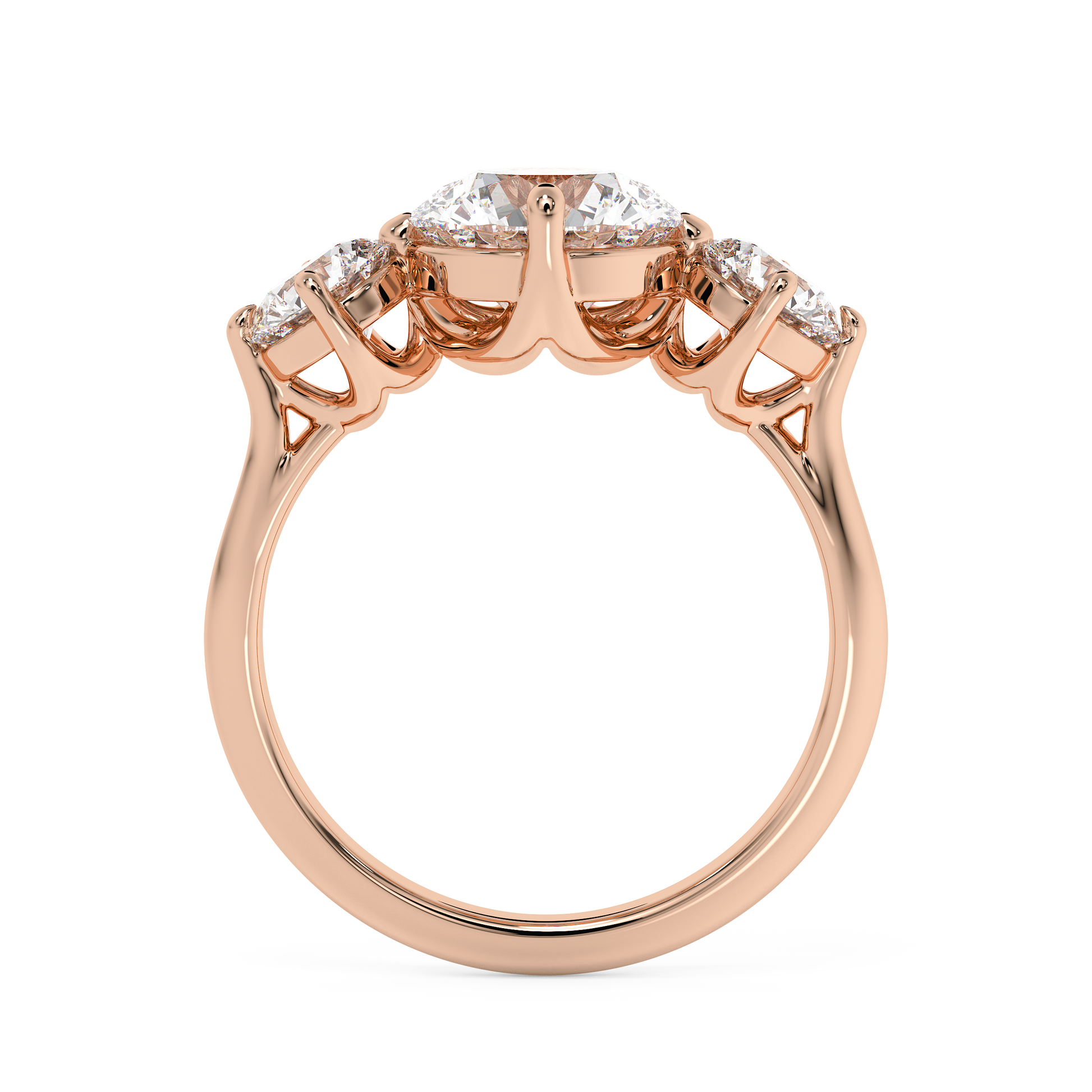 Emerald Solitaire Lab Grown Diamond Engagement Ring