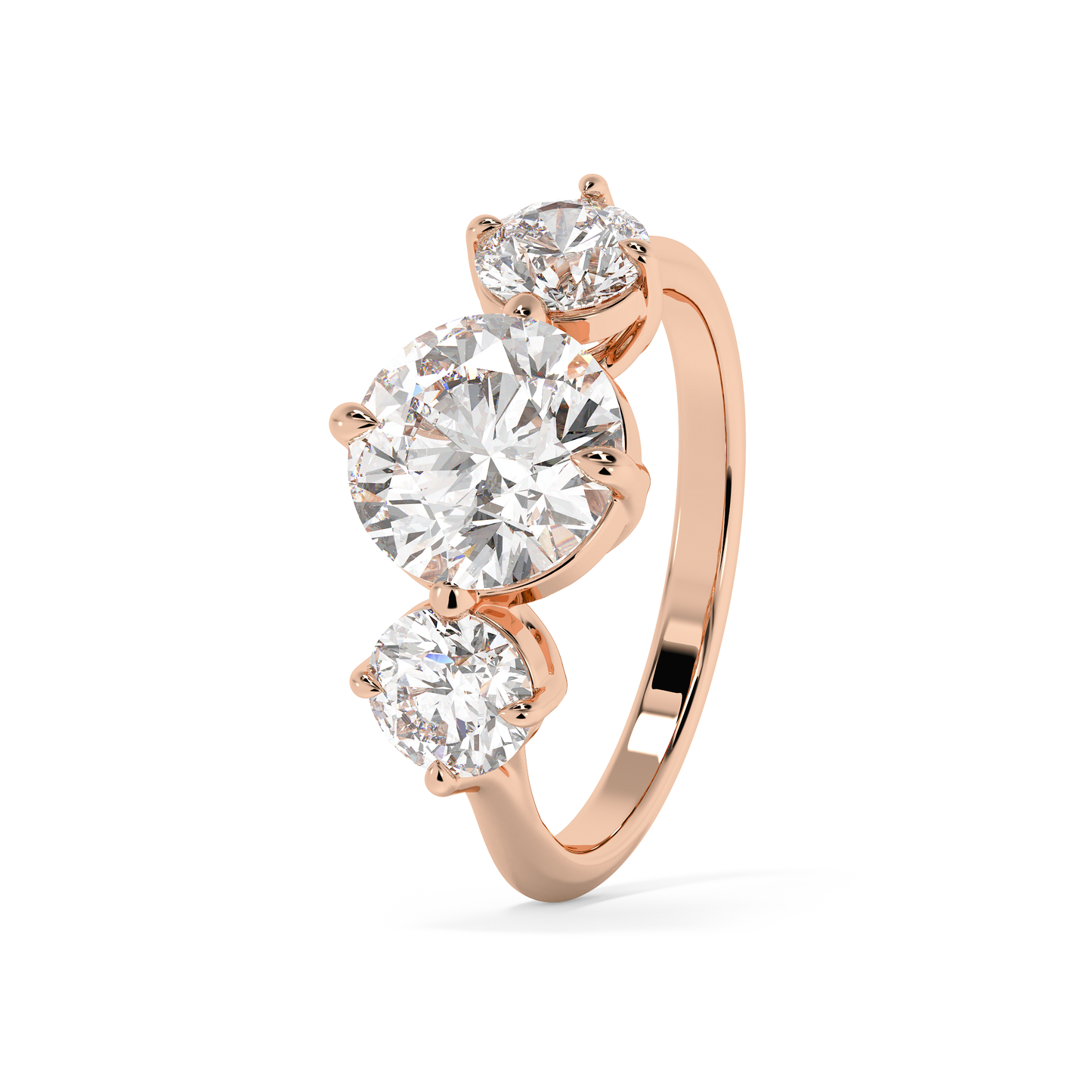 Emerald Solitaire Lab Grown Diamond Engagement Ring