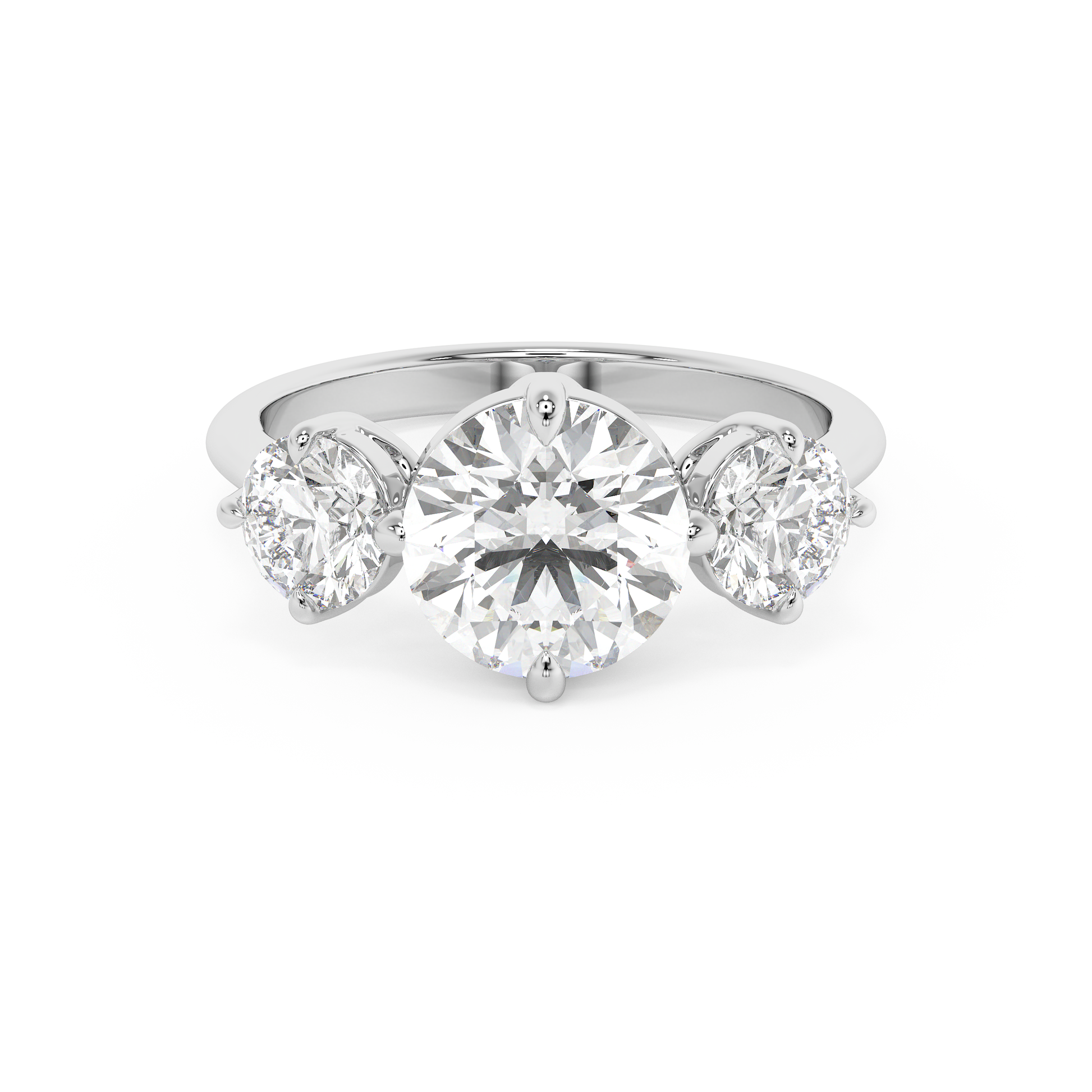 Emerald Solitaire Lab Grown Diamond Engagement Ring
