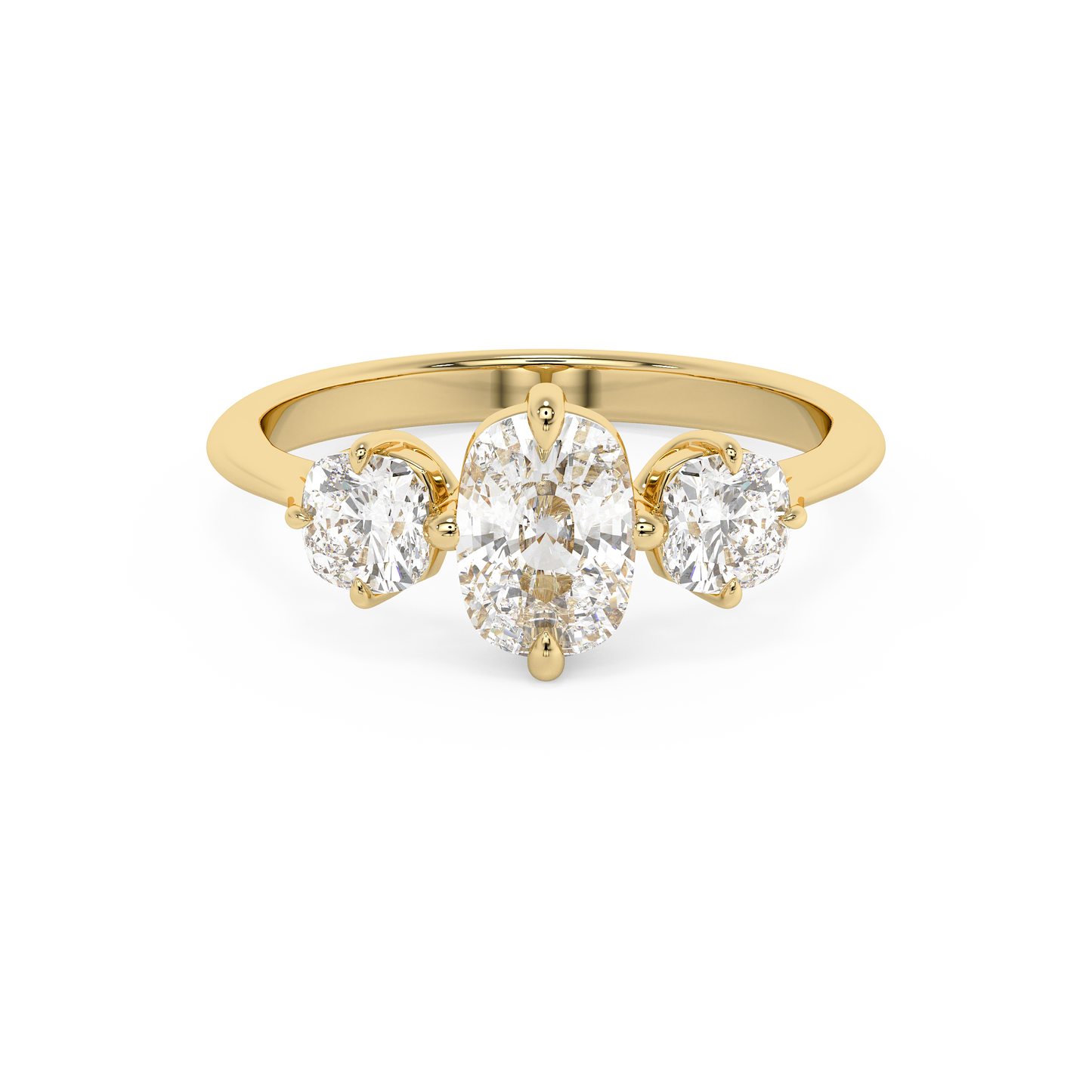 Emerald Solitaire Lab Grown Diamond Engagement Ring