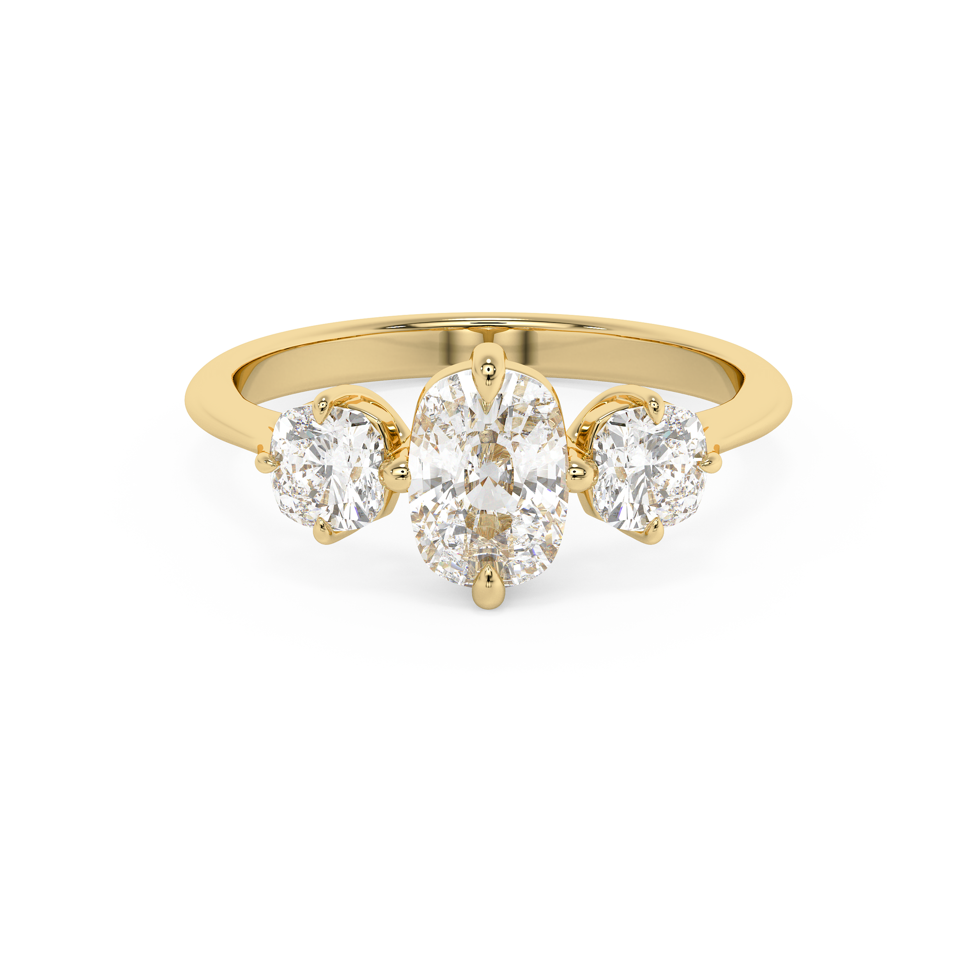 Emerald Solitaire Lab Grown Diamond Engagement Ring