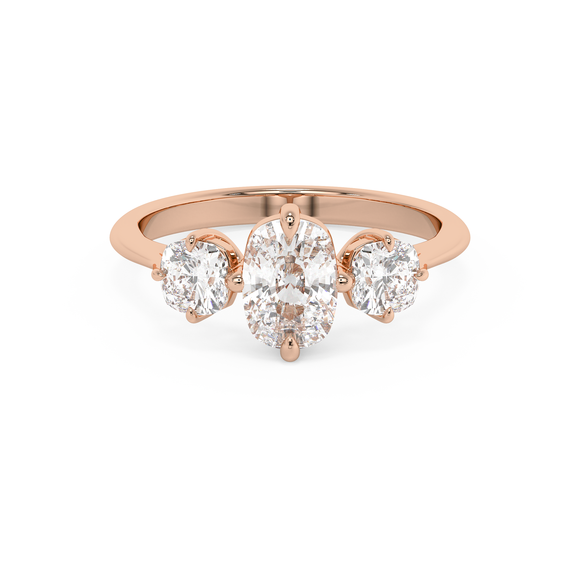 Emerald Solitaire Lab Grown Diamond Engagement Ring