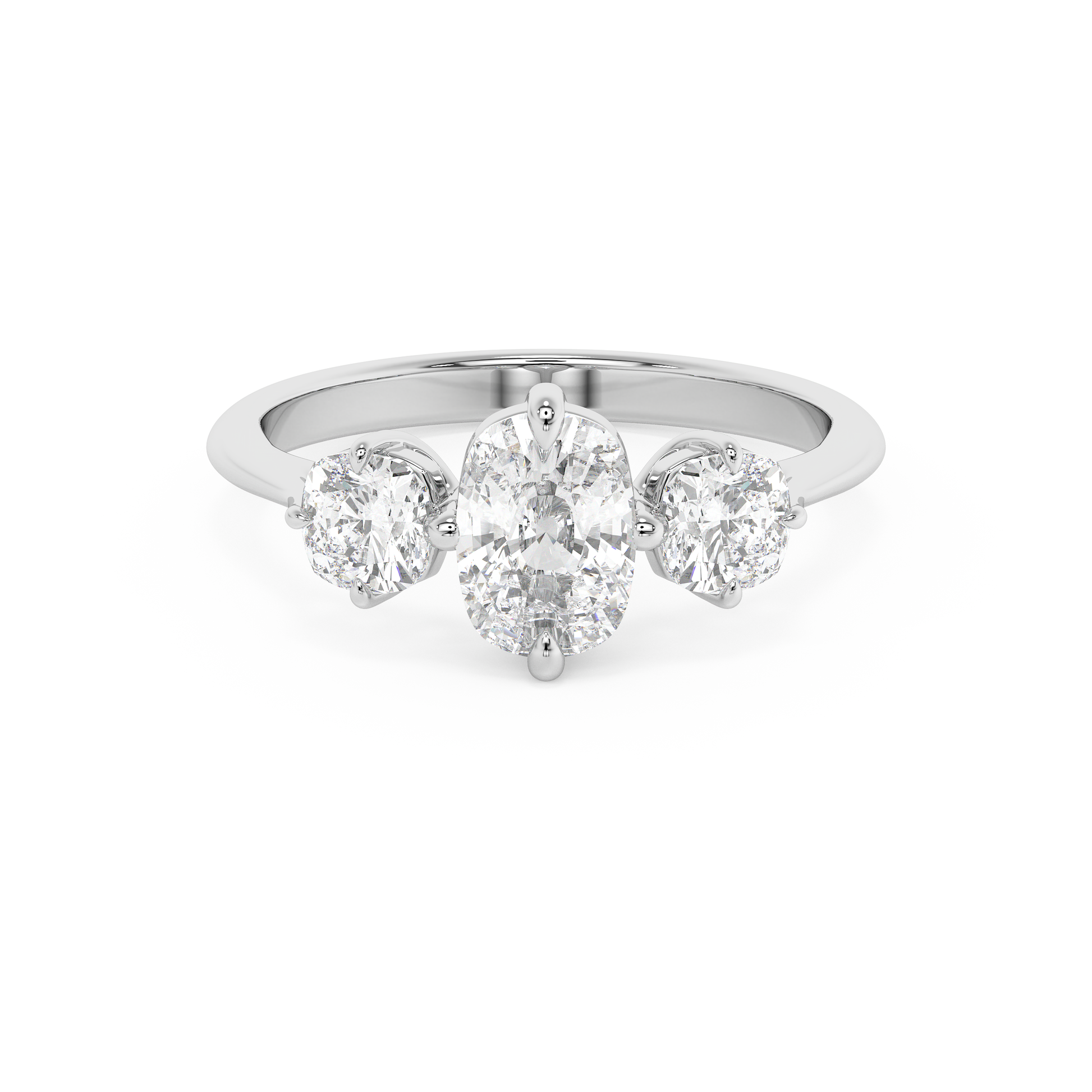 Emerald Solitaire Lab Grown Diamond Engagement Ring