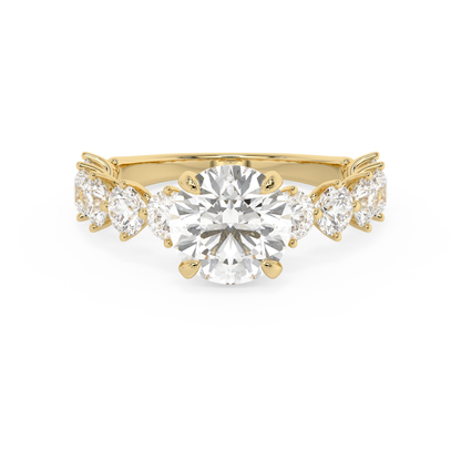 Emerald Solitaire Lab Grown Diamond Engagement Ring