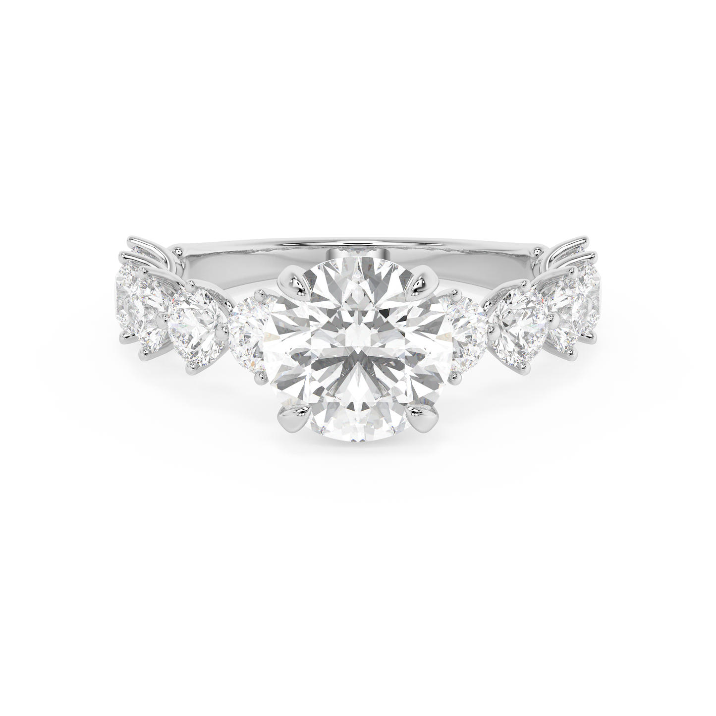 Emerald Solitaire Lab Grown Diamond Engagement Ring