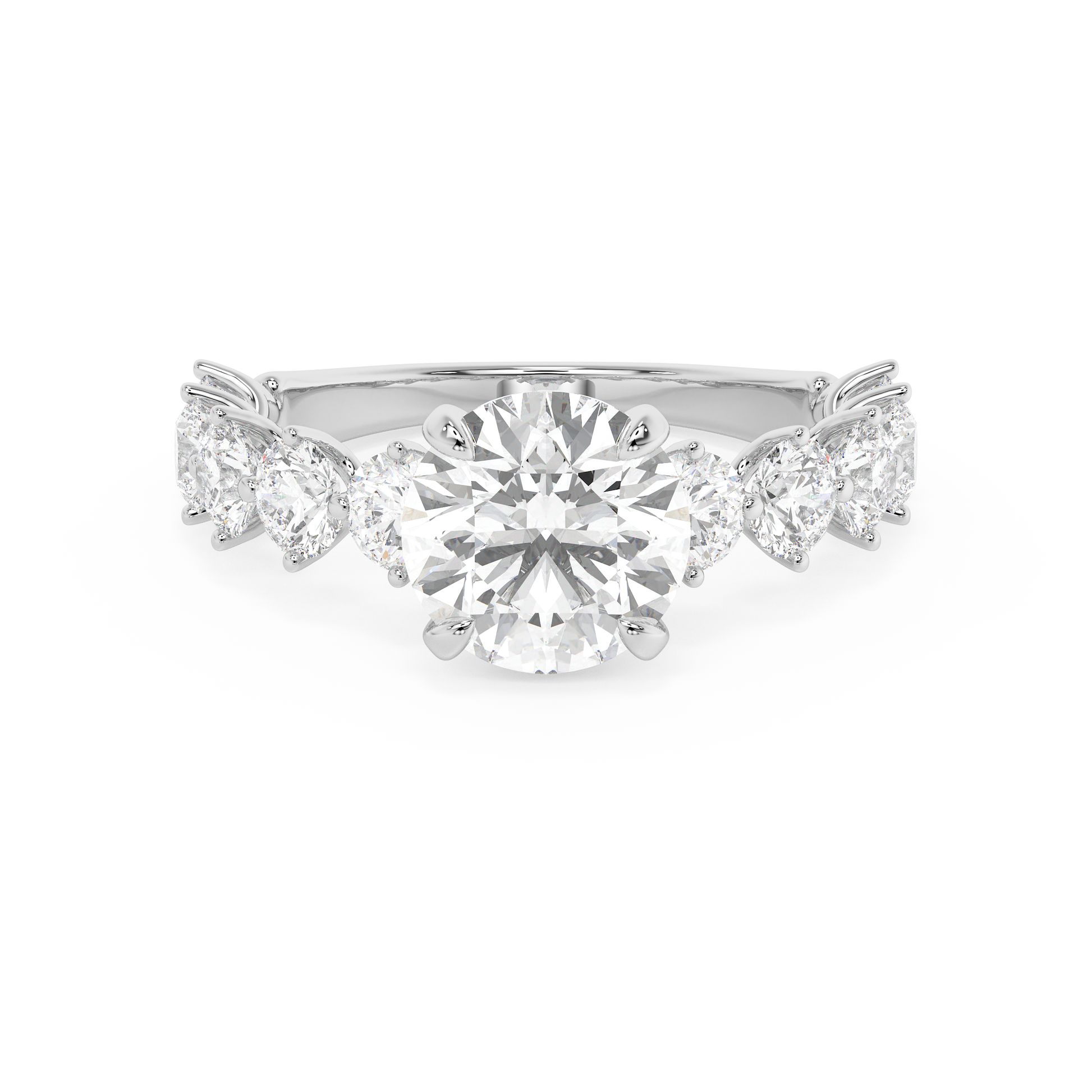 Emerald Solitaire Lab Grown Diamond Engagement Ring