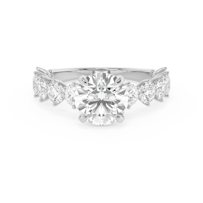 Emerald Solitaire Lab Grown Diamond Engagement Ring