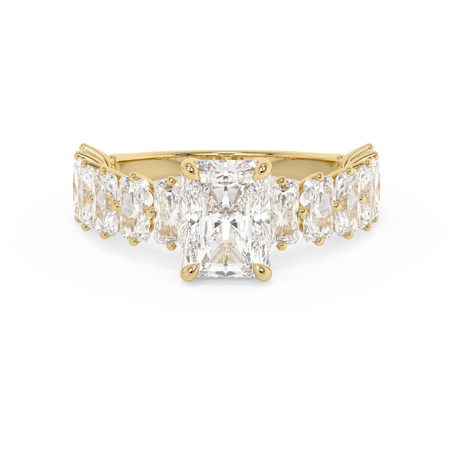 Emerald Solitaire Lab Grown Diamond Engagement Ring