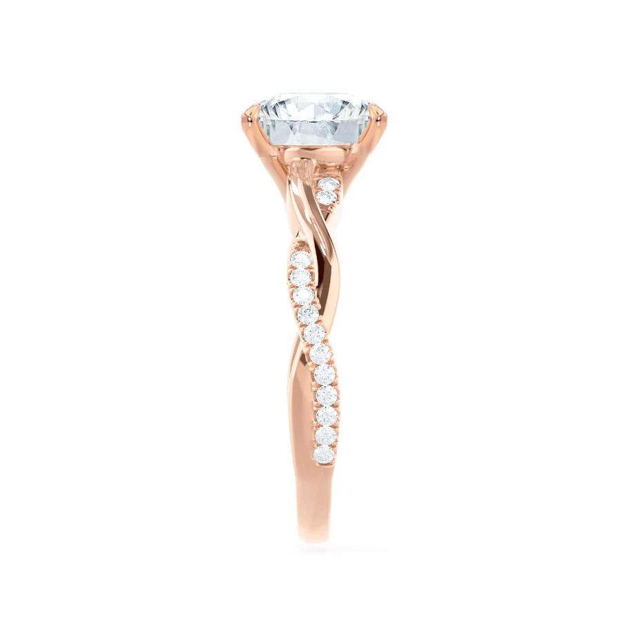 Princess Twisted Pave Lab Grown Diamond Engagement Ring