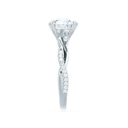 Princess Twisted Pave Lab Grown Diamond Engagement Ring
