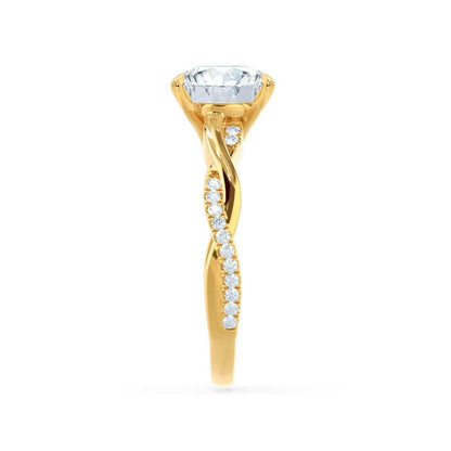 Princess Twisted Pave Lab Grown Diamond Engagement Ring