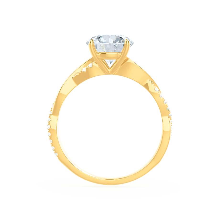 Princess Twisted Pave Lab Grown Diamond Engagement Ring