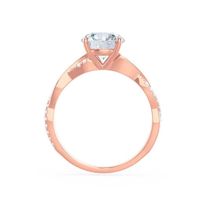 Princess Twisted Pave Lab Grown Diamond Engagement Ring