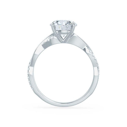 Princess Twisted Pave Lab Grown Diamond Engagement Ring