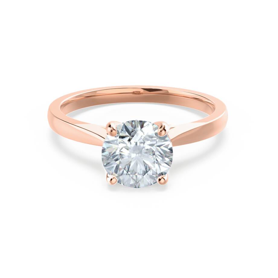Round Solitaire Lab Grown Diamond Engagement Ring